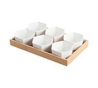 FBHDKJNFG Petits bols à sauce en céramique Ceramic Dip Bowls Set For Soy Saucer Dish Bowl Snack Dried Fruit And Dessert Multicolor(B)