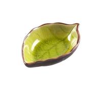 FBHDKJNFG Petits bols à sauce en céramique Ceramic Sauce And Seasoning Dishes With Ice Crack Glaze Leaf Design In Multicolor(Light Yellow)