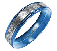 FBHDKJNFG Une bague de mariage, une bague d'éternité, une ba Alliance en titane avec gravure «Je t'aime» (4mm) et plusieurs tailles(J1/2)