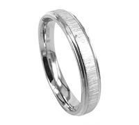 FBHDKJNFG Une bague de mariage, une bague d'éternité, une ba Alliance en titane for homme et femme, argent mat, 4 mm, plusieurs tailles(P)