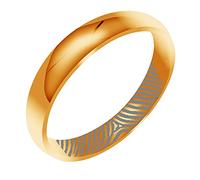 FBHDKJNFG Une bague de mariage, une bague d'éternité, une ba Alliance en titane gravée d'empreintes digitales, or rose, largeurs: 3mm, 4mm, 6mm, plusieurs tailles disponibles.(6MM,Z2)