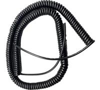 FBHFSUIEF Câble à ressort, câble spiralé 8 conducteurs, fiche standard, cordon d'alimentation robuste, fil élastique multiconducteur(Stretch 1.25 Meters)