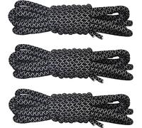 FBHFSUIEF Des lacets de rechange en dentelle for chaussures sport rondes réfléchissantes et durables, 3 paires, sont disponibles(Svart,90cm(3 pairs))