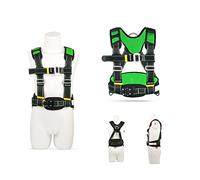 FBHFSUIEF harnais d'escalade, Harnais antichute avec lanière auto-rétractable, kit de sécurité for harnais toit, protection contre les chutes, for l'escalade, le travail aérien/rouge/a(Green,D)