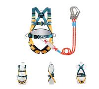 FBHFSUIEF harnais d'escalade, Kit de sécurité for harnais toiture, protection contre les chutes du corps, ceinture confortable for le travail aérien, kit antichute avec absorbant chocs