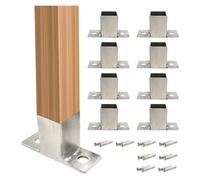 FBHFSUIEF Kit de base poteau terrasse en acier inoxydable, 8 pièces, supports extérieurs(Diameter: 1.42in; H: 2.09in)