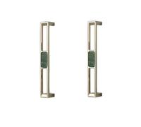 FBHFSUIEF Lot de 2 poignées et boutons tiroir meubles, porte cuisine, poignée d'armoire en pierre cristal luxe légère(Shitaiqing 128mm)