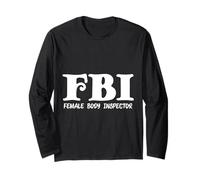 FBI Inspecteur du Corps féminin - Jeu de Mots Sarcastique Amusant - Tourbillon Manche Longue