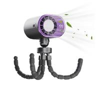 Fbinys à pince Power Octopus, dispositif de refroidissement pour de camion, de bureau portable avec affichage LED avec rotation à 360°, souffleur d'air rechargeable par US