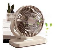 Fbinys Air Circulator Fan, Rechargeable Desk Quiet Breeze Circulator Fan, 3 Speed Settings DC Motor Appliance with 360 Degree Rotation and Hook, Portable Cooling for Bedroom, Living Room