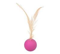 Fbinys Cat Ball Toy, Self-Entertainment Toys, Sensory Stimulation Ball with Feather, Interactive Hunting Exercise Material, Assorted Colors, Ideal for Indoor and Outdoor, Boredom Relief