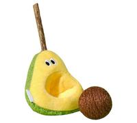 Fbinys Cat Toys with Catnip, Avocado Shape Catnip Ball, Interactive Chewing Toy Kittens, Polyester Fiber and Wood Caltrop Pet Supplies for Teething, Exercise & Play, 3.54x2.36x7.48 inches