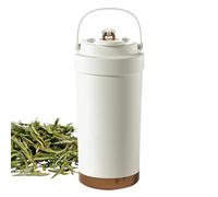 Fbinys Ceramic Coffee Tumbler, Ceramic Mug with Lid, 500ml Leakproof Water Bottle, Ergonomic Grip Handle, Multi-Purpose Drinks Cup, Ideal for Camping, Travel, Outdoor Use