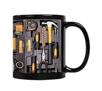 Fbinys Coffee Cup - Toolbox Themed C Shaped Handle, Mechanic Toolbox Mug for Husband Dad Birthday Christmas Thanksgiving Cappuccino Latte Juice Beer Milk Kitchen Cafe Restaurant, Novelty Drinkware