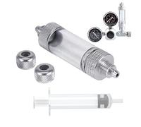 Fbinys Compteur de de précision, vanne de régulation à tête Unique, système de Recharge Facile avec de l'eau, Compteur de Bulles en Acrylique, Accessoire d'aquarium avec Anti-Retour, contrôle d'aq