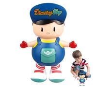 Fbinys Dancing Big Head Boy - Kids Interactive Early Learning Toy, Electric Light Music Educational Toy, Cute Dancing Swing Cartoon Big Head Boy for, Preschool, Children Fun Play