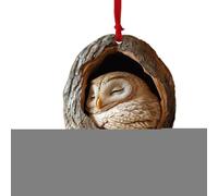 Fbinys Décorations de Noël en forme d'animal | Ornements de Noël en acrylique 2D | Pendentif portable pour voiture, maison, arbre, sacs de vacances, téléphones portables, collègues