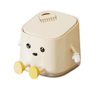 Fbinys Desktop Trash Can, Tiny Desk Waste Bin, Compact Container with Lid, Anti Smell Push Open Design, Space Saving Trash Box with Cute Style, Bathroom, Kitchen, and Car Mini Garbage Can