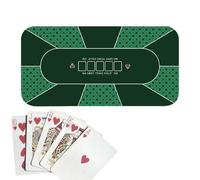 Fbinys Dessus de Table de Poker, Housse de Table de Jeu, Tapis de Poker Texas Holdem 120x60cm, Couvertures de de Cartes antidérapantes pour soirée de, collectes de Fonds, rassemblements