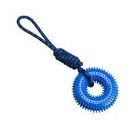 Fbinys Dog Toys Squeaky, Spiky Ring Aggressive Chewers, Indestructible Dog Toy with Rope to Your Puppy Teething, Boredom Relief, Mental Stimulation, and Oral Health