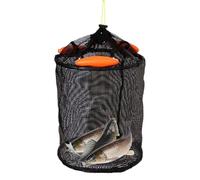 Fbinys Fish Basket for Caught Fish, Foldable Fish Net Bag, Kayak Fishing Accessories, Small Fish Cage Net, Fishing Basket with Drawstring, Reservoir Fishing Basket, Lightweight Foldable Fish Baske