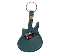 Fbinys Guitar Pick Holder, Guitar Pick Holders with Keyring, Portable Plectrum Organizer, Leather Pouch for Musicians, Music Players, Travel and Everyday Carry, Easy to Lift