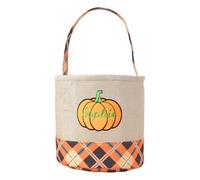 Fbinys Halloween Baskets, Ghost Pumpkin Tote, Cute Large Capacity Design, Reusable Party Favor Bag, Festive Trick Or Treat Carrier for Fireplace, Desktop, Mall, Window, Home, 13.77 x9.84 x1.18 inches