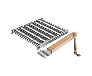 Fbinys Hot Dog Grill Roller - Stainless Steel Food Grade Rack, Sausage Cooking Rotating Tray, Outdoor Garden Yard Picnic Tool, Camping Party BBQ Accessory, Home Kitchen Food Truck Equipment