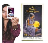 Fbinys Jeu de Tarot de Divination, Cartes de Tarot Russe, Facile avec Guide illustré, de Carte de Lecture du Destin, Illustrations détaillées, Jeu de Cartes de Divertissement avec Forme compacte, éq