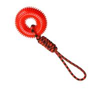 Fbinys Jouet couineur pour chien, anneau à picots agressifs, jouet indestructible pour chien avec corde pour les dents de votre chiot, soulagement de l'ennui, stimulation mentale et santé