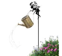 Fbinys Lampes solaires sur piquet de jardin, arrosoir, lanternes décoratives élégantes en métal, idéales pour allée, terrasse, paysage de nuit, 22 x 16 x 12 cm