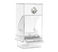 Fbinys Mangeoire à Oiseaux de Cage | Gamelle Alimentaire Automatique Transparente avec perchoir,Réservoir De Nourriture,pour Canari, Pinson, Calopsitte, Conure, Cacatoès, Perroquet