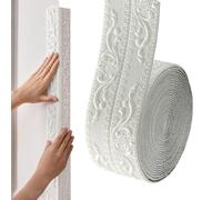 Fbinys Plinthe de finition | 10 Mètres De Moulure Auto-Adhésive Flexible | Baguette Murale Décorative,Adapté Pour Bois, Carrelage, Marbre, Cuisine, Salle De Bain, Buanderie, Couloir, Plafond Et Balcon