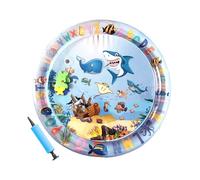 Fbinys Portable Cat Water Mat, Thickened Sensory Water Bed with Floating Fish, Enrichment Cooling Pad, Interactive Cats Play Mats for Indoor, Outdoor Pets Activity 9.45x9.45x1.18 inch
