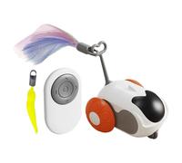 Fbinys Remote Control Cat Toy - Smart Rechargeable Teaser, 2.36x3.15inches Interactive Cat Toys for Indoor Kitten Pet Home Exercise Play Boredom Relief, and Wand Combo with Adjustable Speed