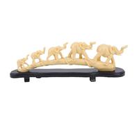 Fbinys Statue d'éléphant, figurine d'animaux mignons, petite sculpture en résine, objets de collection, décoration de bureau moderne, décoration d'intérieur pour salon, chambre à coucher