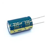 FBITE 2pcs 220UF 200v 220UF Condensateur électrolytique en Aluminium Taille 18 * 30mm Condensateur Fournitures DIY