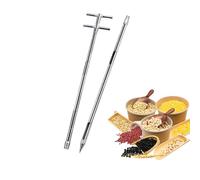 FBJAMZ Échantillonneur de sonde de Grain en Acier Inoxydable, échantillonneur de Poudre Échantillon Solide Engrais de Ciment Solide 38mm pour Riz, maïs, blé, soja (100cm)