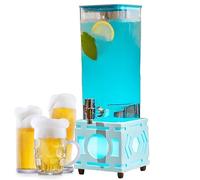 FBJAMZ Fontaine à bière avec Robinet Transparent et éclairage LED, idéale pour la Maison, Les fêtes, Les Bars et Les Restaurants. Facile à Nettoyer. (Blue)