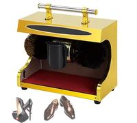FBJAMZ Machine à cirer Les Chaussures électrique, cireuse de Chaussures Automatique Utilisation pour la Famille, l'hôtel, la Banque, Le Commercial (Yellow)