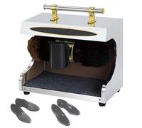 FBJAMZ Machine à cirer Les Chaussures, Machine à cirer Les Chaussures Automatique à la Maison/Machine à brosser en Titane électrique dans Le Hall d'hôtel (Silver)