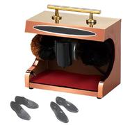FBJAMZ Machine à cirer Les Chaussures, Machine à cirer Les Chaussures Automatique à la Maison/Machine à brosser en Titane électrique dans Le Hall d'hôtel (Gold)