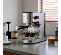 FBJAMZ Machine à Expresso avec manomètre, Mini-cafetière pour café instantané, Macchiato et Extraction de Mousse de Lait Haute Pression.