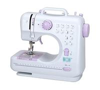 FBJAMZ Mini Machine à Coudre Portable, avec 12 Points intégrés, pédale - Idéale pour Les débutants et Les Amateurs pour Leurs projets de Broderie à Domicile.