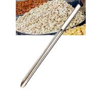 FBJAMZ Sonde d'échantillonnage de Sol en Acier Inoxydable, échantillonneur de Grain et de Poudre en Acier Inoxydable pour blé maïs Riz métal Argent 19mm de diamètre (80cm)
