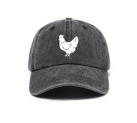 FBKKFCL Casquette de Baseball Blanche à Motif de Poule avec Style Amusant, adaptée aux vêtements Quotidiens décontractés pour Hommes et Femmes, Casquette Polyvalente en Bec de Canard