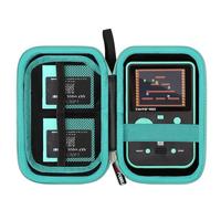 FBLFOBELI Coque rigide compatible avec console de jeu d'arcade Blaze Capcom Super Pocket/Blaze Taito Super Pocket Arcade, poche en maille pour cartouches Evercade et accessoires (noir + vert)