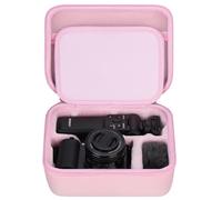 FBLFOBELI Étui de rangement rigide en EVA pour Sony ZV E-10 / Sony ZV-1 avec objectif interchangeable sans miroir Vlog Camera Kit, résistant aux chocs (rose)