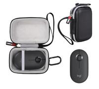 FBLFOBELI Étui de rangement rigide en EVA pour souris sans fil Logitech Pebble M350, protection contre les chocs, sac de transport organiseur
