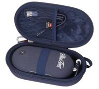 FBLFOBELI Étui de transport compatible avec haut-parleur GPS compact Blue Tees Golf Player Go, poche en maille pour câbles de charge (étui uniquement) (bleu marine)